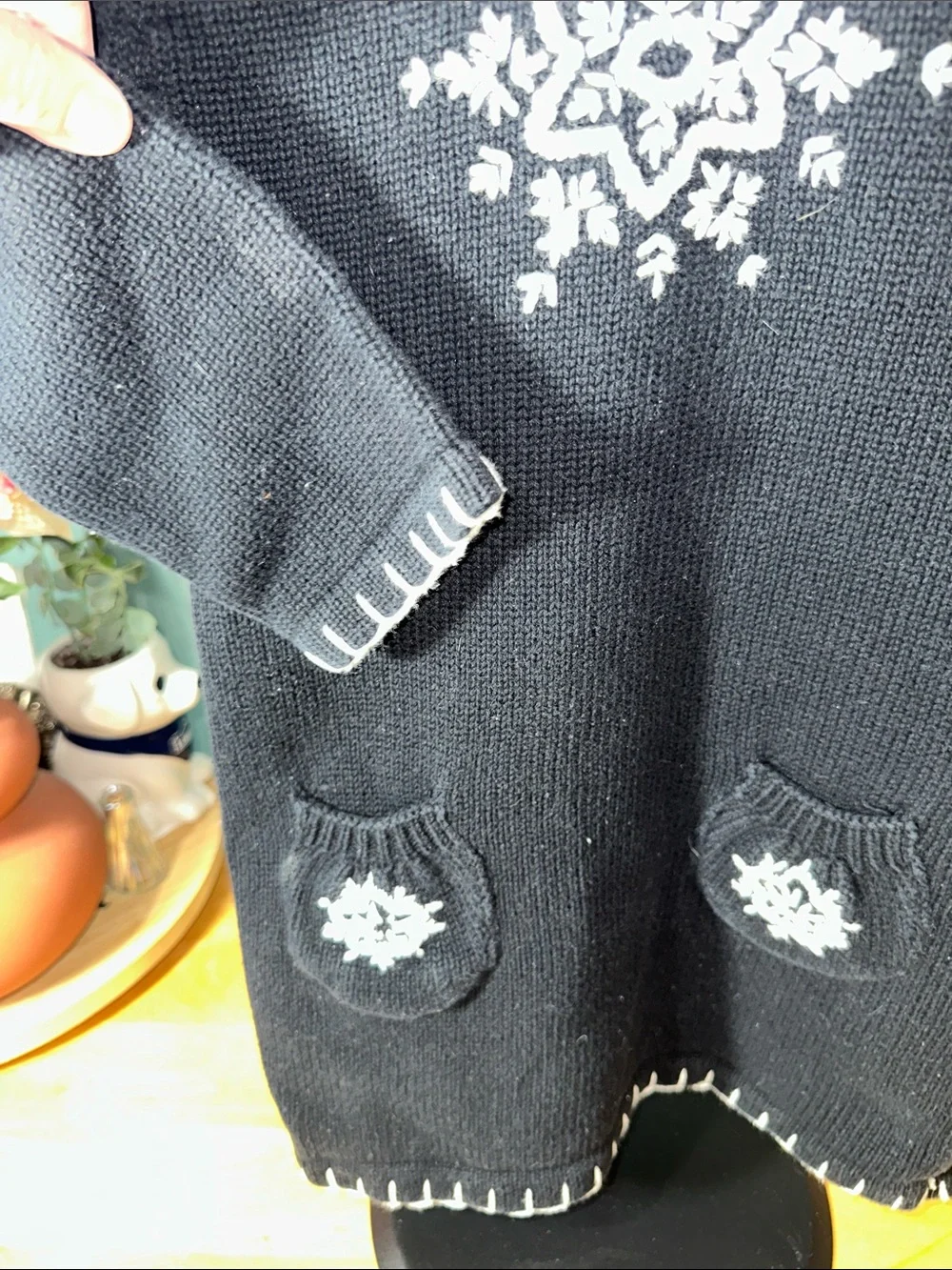 Maggie & Zoe Girls' Hooded Knit Dress in Charcoal Gray